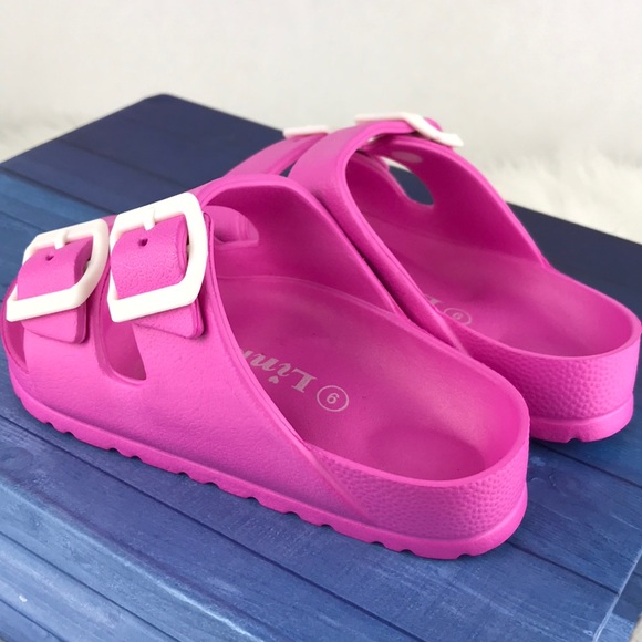 GIRLS DOUBLE BUCKLE COMFORT SLIDES - Picture 8 of 8